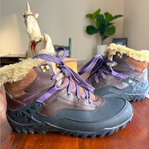 Merrell - Chocolate Brown Fluorecein Shell Waterproof Leather Hiking Boot 9.5